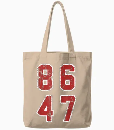 Impeach Anti-Trump 47 8647 86 47 47th President Vintage Tote Bags - Natural