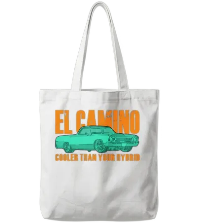 El Camino Cooler Than Hybrid Tote Bags - White