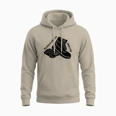 Yellowstone Hiking Boots Unisex Hoodie - Sand