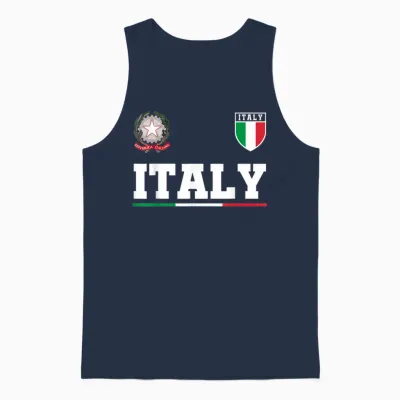 Italy Gift Flag Italy Vintage Italia Italiano Italia Unisex Tank Top - Navy