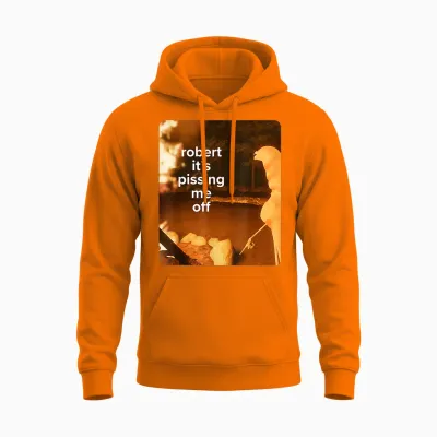 Marcus the Worm Robert Meme Unisex Hoodie - Safety Orange