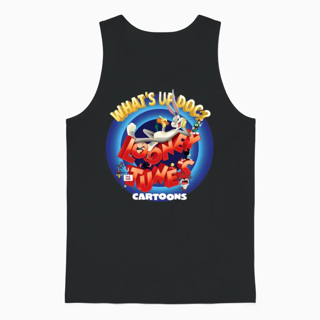 Looney Tunes Cartoons Unisex Tank Top in Black