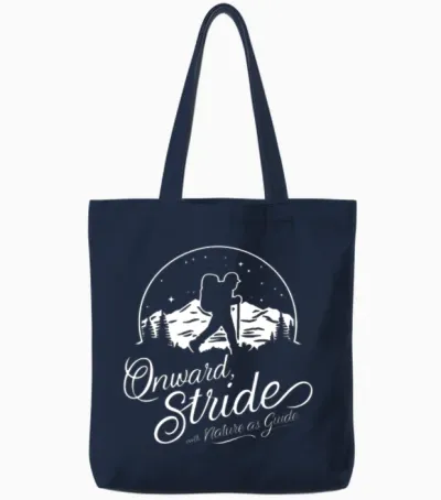 Take a Hike Reach New Height Tote Bags - Navy