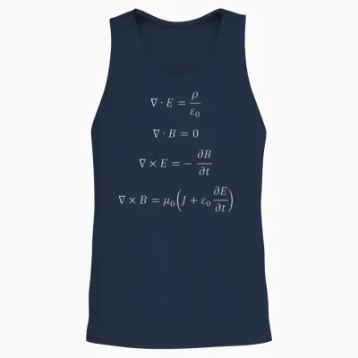 Maxwell's Equations Unisex Tank Top - Navy