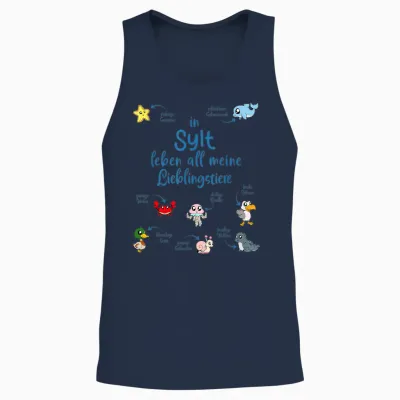 Meine Lieblingstiere in Sylt Unisex Tank Top - Navy