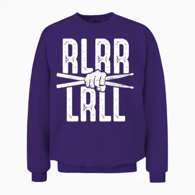 Rudimento Rlrr Lrll Drummer Paradiddle Rock Music Unisex Sweatshirt - Purple
