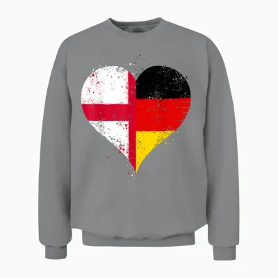 Coole Deutschland England Flagge Für Englisch Deutsch Stolz Unisex Sweatshirt - Sport Grey