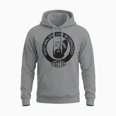Official Post Malone Live in Concert Unisex Hoodie - Sport Grey
