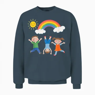 Excessive Alcohol Consumption X Funny Children's Drawing Unisex Sweatshirt - Dark Heather