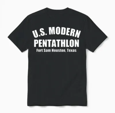 Retro 1970's Modern Pentathlon Unisex T-Shirt - Black