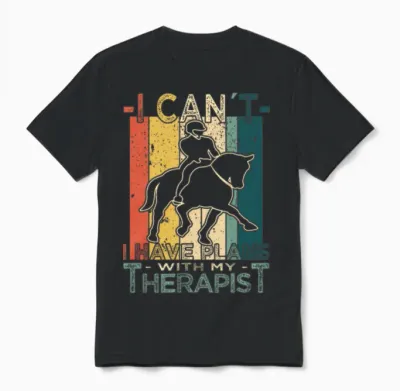 Horse Lover - Equistrian Unisex T-Shirt - Black