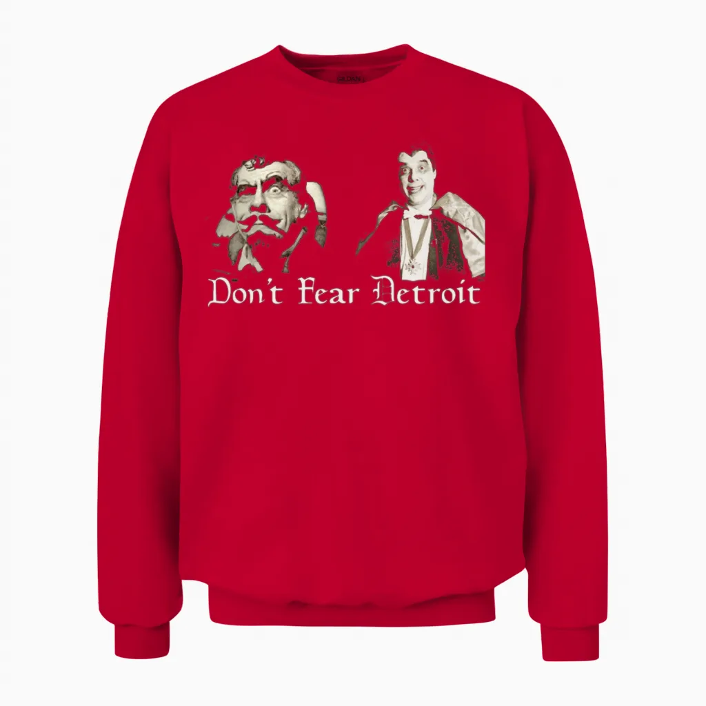 Sir Graves Count Scary Detroit Unisex Sweatshirt in Red