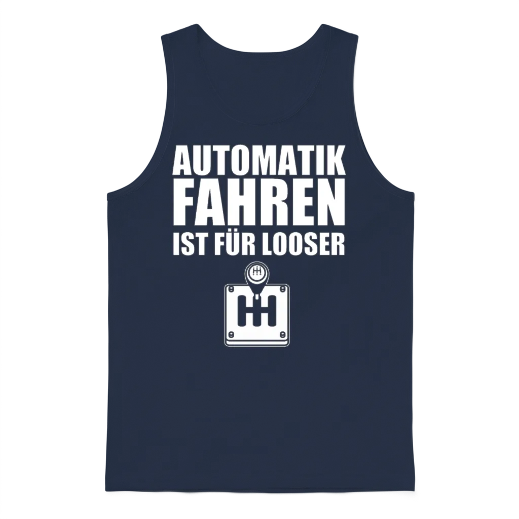 Automatic Manual Transmission Car Stick Drive Unisex Tank Top - Navy