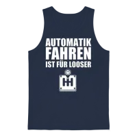 Automatic Manual Transmission Car Stick Drive Unisex Tank Top - Navy – 1