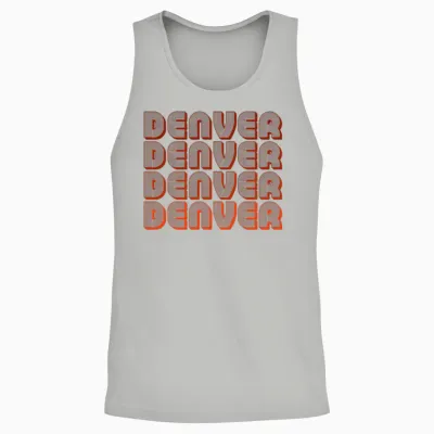 Retro Denver Unisex Tank Top - Ash
