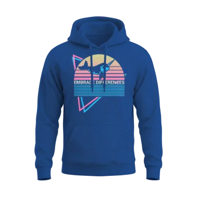 Narwhal Retro Unisex Hoodie - Royal