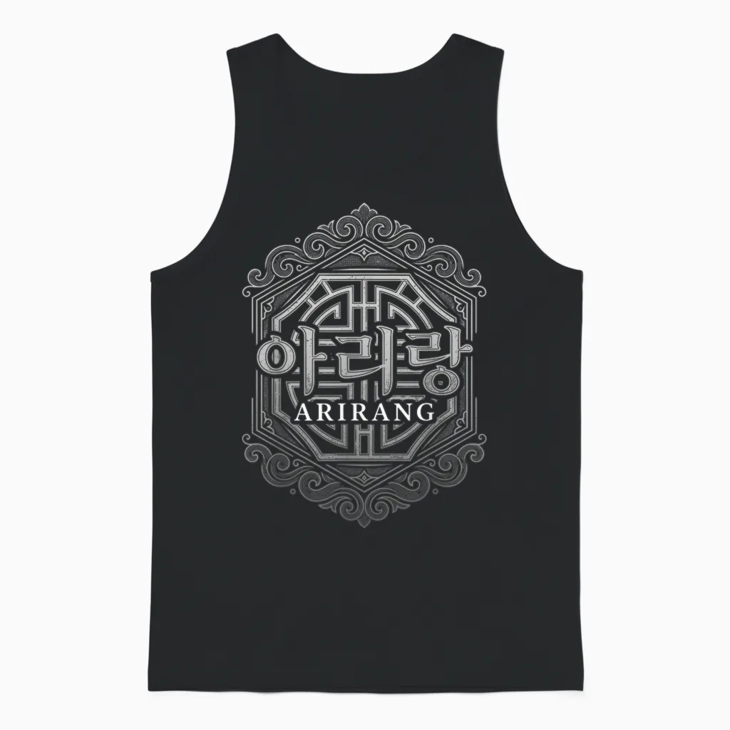 Arirang Hangul Koreanische Kultur Seoul Korea Souvenir Unisex Tank Top in Black