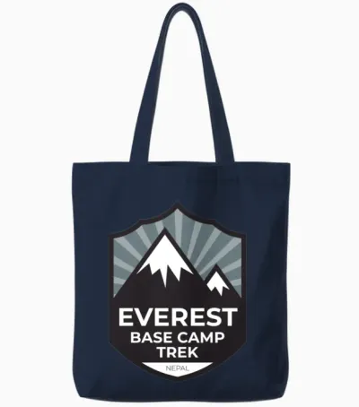 Mount Everest Base Camp Trek - Nepal Tote Bags - Navy