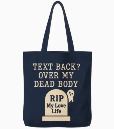 Ghosted Breakup Humor Dating Fail Single Af Tote Bags - Navy