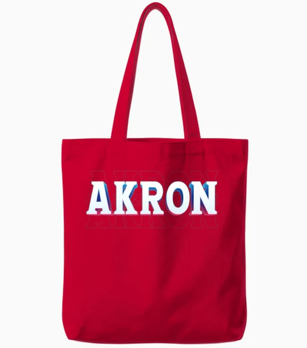 Retro - Akron Tote Bags in Red