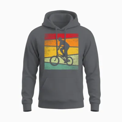 Bmx Retro Unisex Hoodie - Charcoal