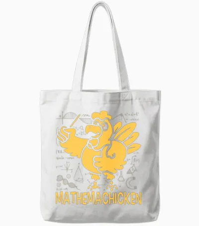 Mathemachicken Funny Math Tote Bags - White