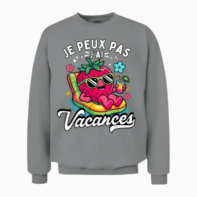 Fraise Drôle Lunettes De Soleil Cadeau Vacances Humour 2026 Unisex Sweatshirt - Sport Grey