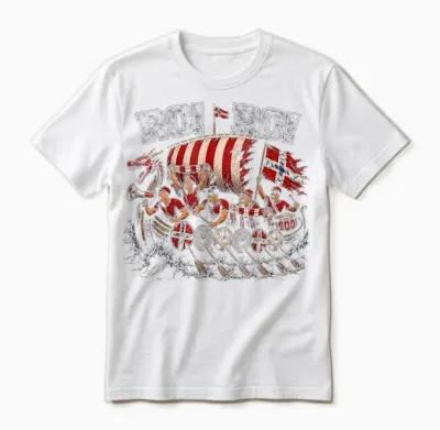 Ro Ro Norway Soccer Fan Chant Viking Row Supporter Vintage Unisex T-Shirt - White