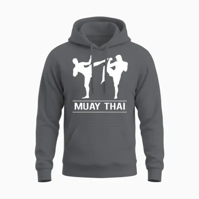 Muay Thai Unisex Hoodie - Charcoal