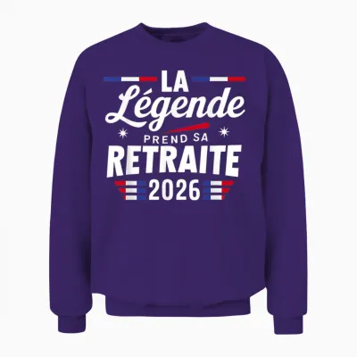 The Legend Retires 2026 Retired 2026 Unisex Sweatshirt - Purple
