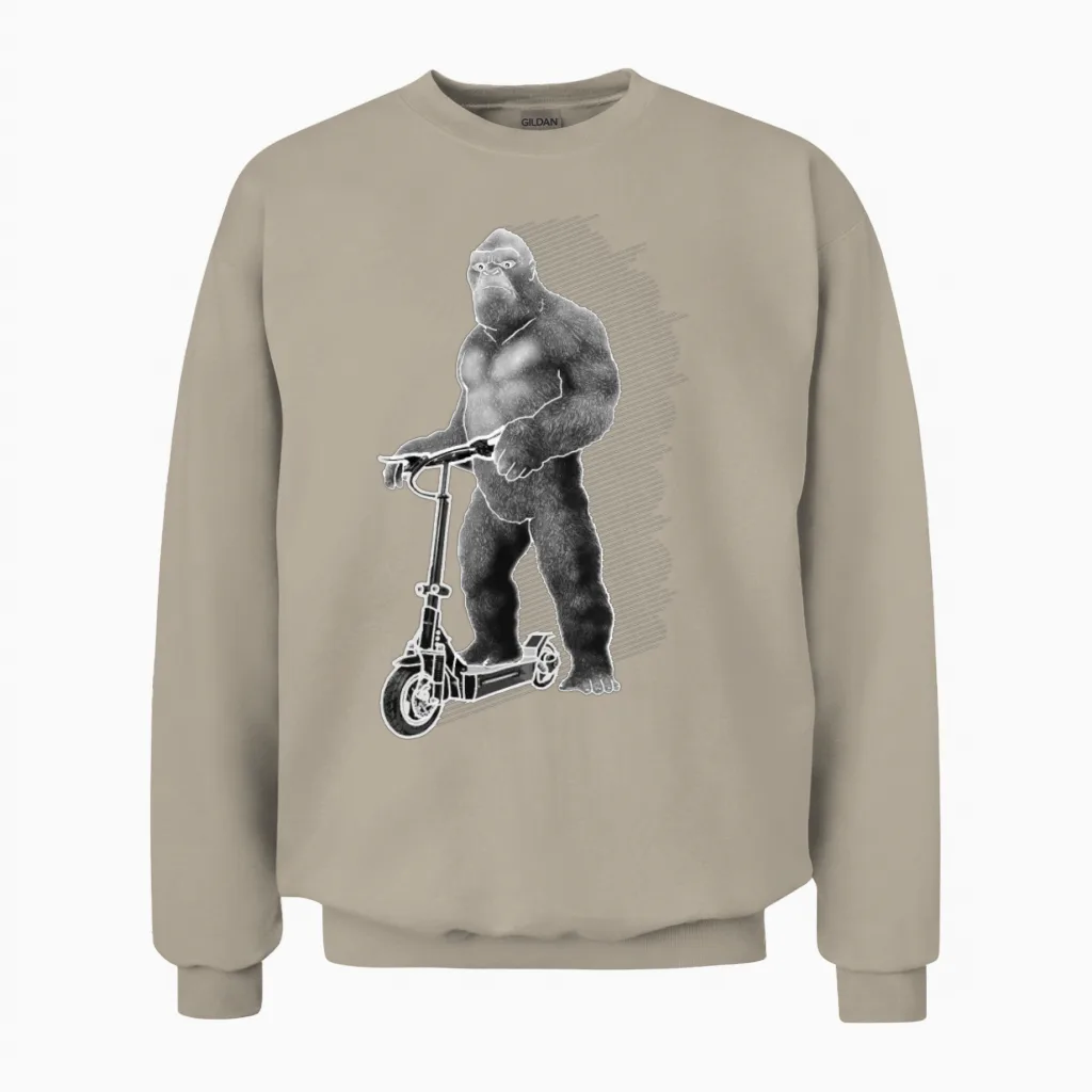 Elektroroller E-Roller E-Scooter King Kong Unisex Sweatshirt in Sand