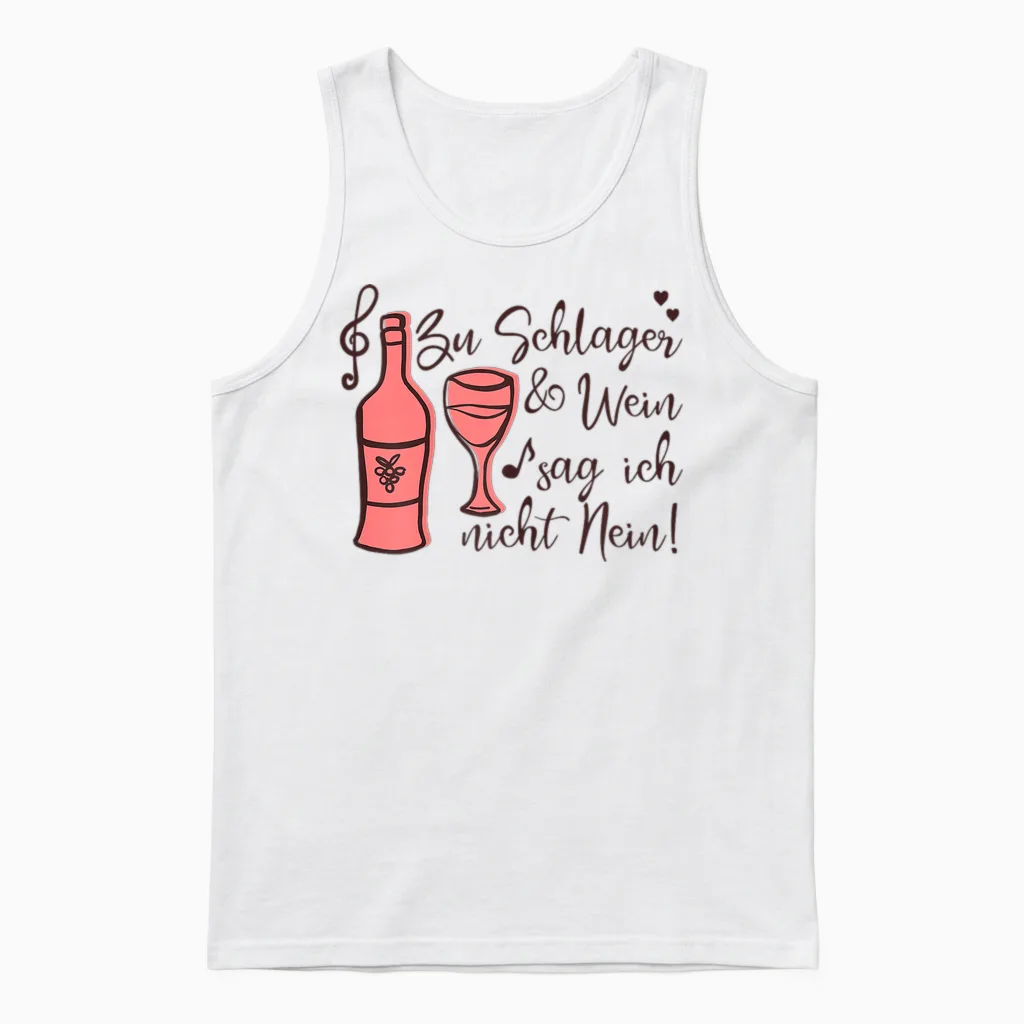 Schlager & Wein Schlagerprinzessin Prinzessin Schlagerparty Unisex Tank Top in White