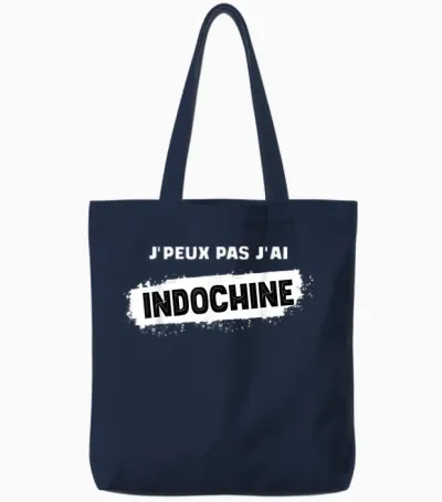 Je Peux Pas J'ai Indochine Men's Women's Child T-Shirt, Black, S Tote Bags - Navy
