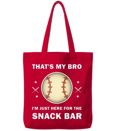 Funny Baseball Tote Bags - Red