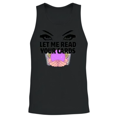 Let Me Read Your Cards Unisex Tank Top - Black