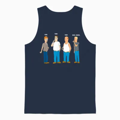 King of the Hill Yep Yep Yep Mm Hmm Unisex Tank Top - Navy