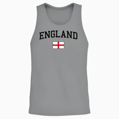 Englische Flagge Herren Damen Kinder England Unisex Tank Top - Sport Grey