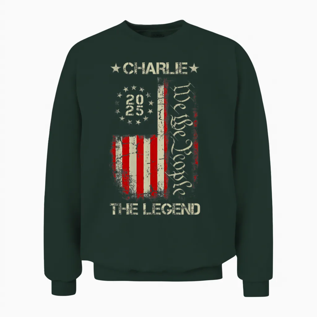 Charlie the Legend Vintage Retro Unisex Sweatshirt in Forest