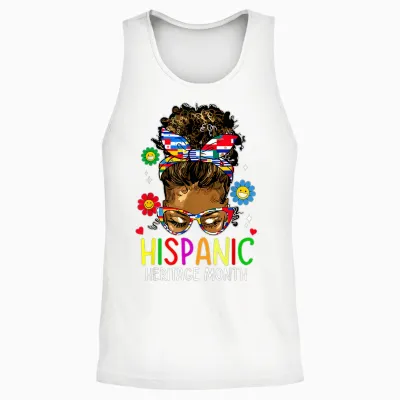Hispanic Heritage Month Shirt Latin Teacher Women Girls Unisex Tank Top - White