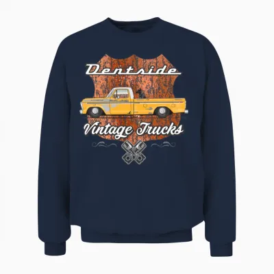 Dentside Chrome Yellow Unisex Sweatshirt - Navy