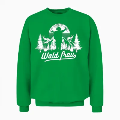 Forest Woman Hiking Nature Lover Unisex Sweatshirt - Irish Green