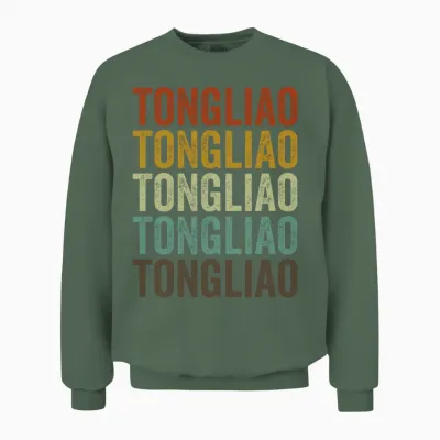 Tongliao China Retro Vintage Unisex Sweatshirt - Military Green