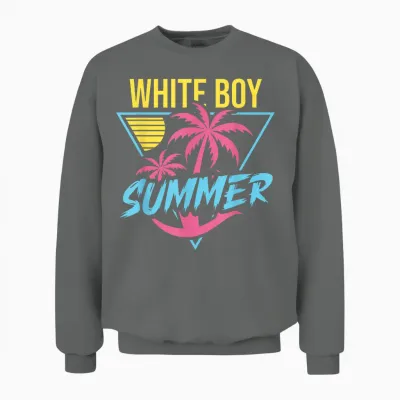 White Boy Summer - 80er Jahre Stil - Vaporwave Unisex Sweatshirt - Graphite Heather