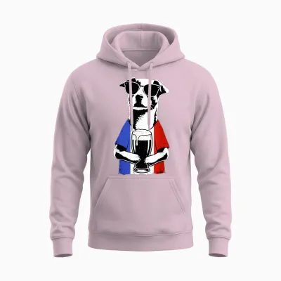 Drapeau France Homme Femme France Unisex Hoodie - Light Pink