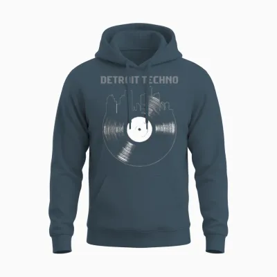 Detroit Techno House Music Festival Sky Edm Dj Unisex Hoodie - Dark Heather