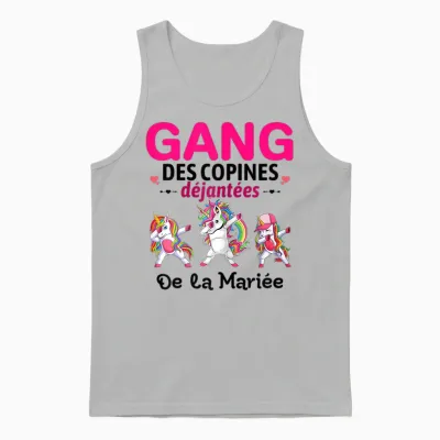 Gang of Girlfriends Dejanted Bride to Be Bride Evjf Unisex Tank Top - Ash