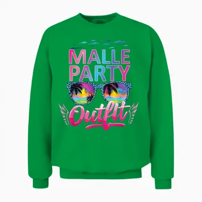 Malle Party Group Shirt Women Mallorca Outfit Women's Party Unisex Sweatshirt - Irish Green