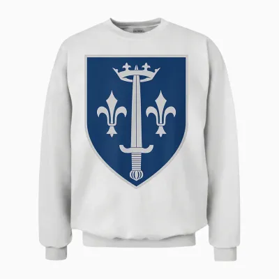 Saint Joan of Arc Family Crest Unisex Sweatshirt - White
