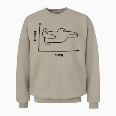 Duck or Rabbit? Unisex Sweatshirt - Sand