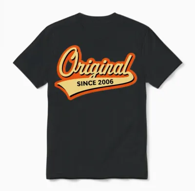 Original Since 2006 (year of Birth, Birthday / 3c) Unisex T-Shirt - Black
